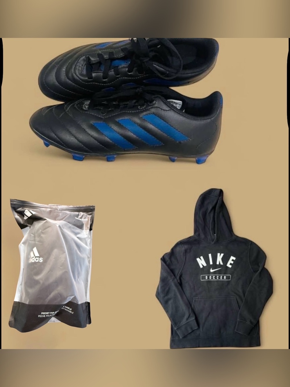 Youth Soccer Bundle – Hoodie, Cleats & Shin Guards